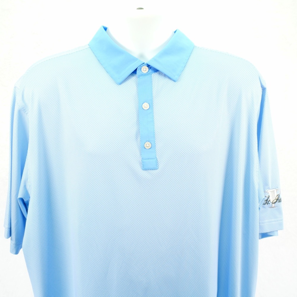 Foot Joy‎ Fj Blue CheckerBoard "The St. Petersburg Cup" Polo Shirt Men's -XL-